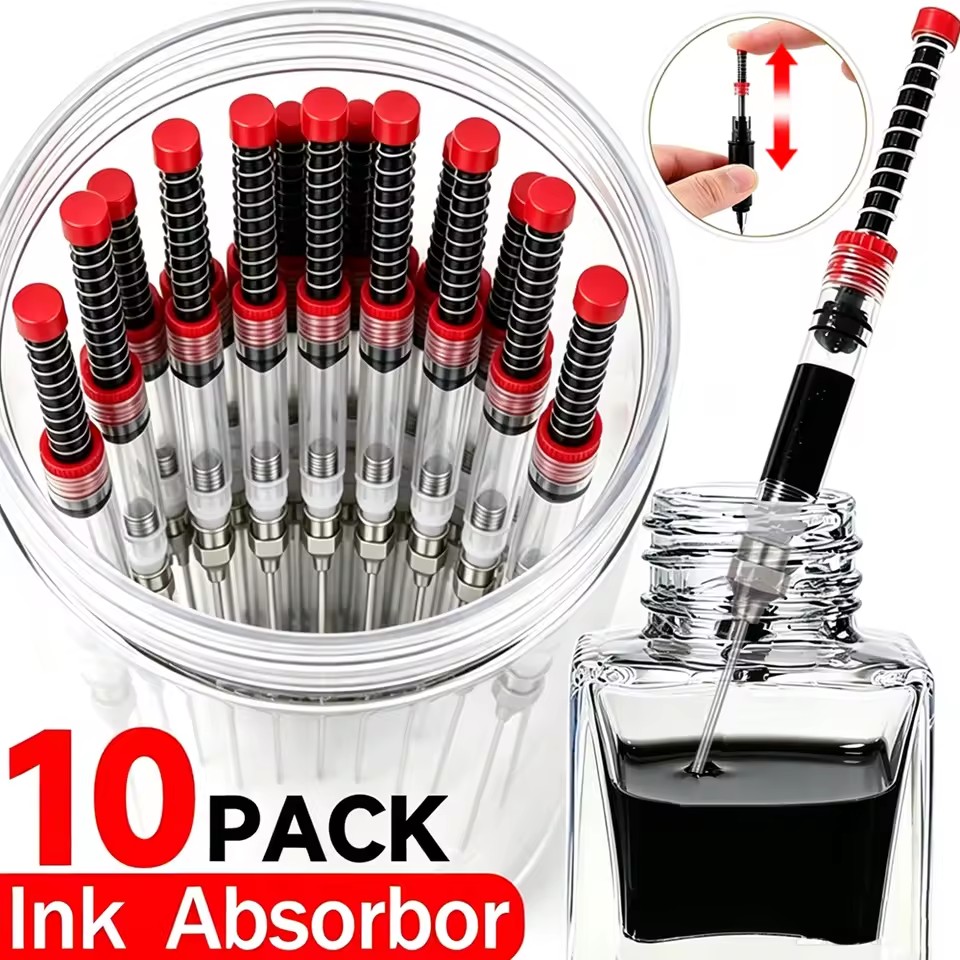 Fountain Pen Converter Ink Suction - 1-10 Stück Füllfederhalter-Tintenfüller, Tintenpenspritze, Absorptionsgerät, Werkzeug,