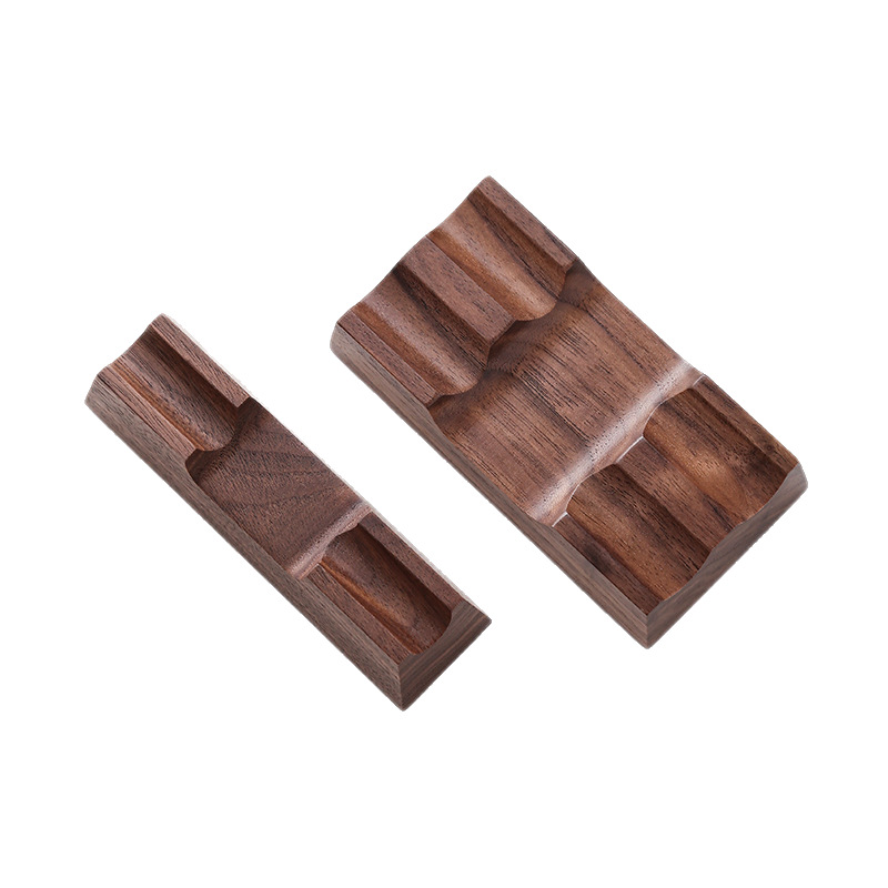 Wooden Fountain Pen Desk Stand Holder - Walnussholz Stifthalter für Dip-/Füllfederhalter Massivholz Einzel-/Doppelschlitz