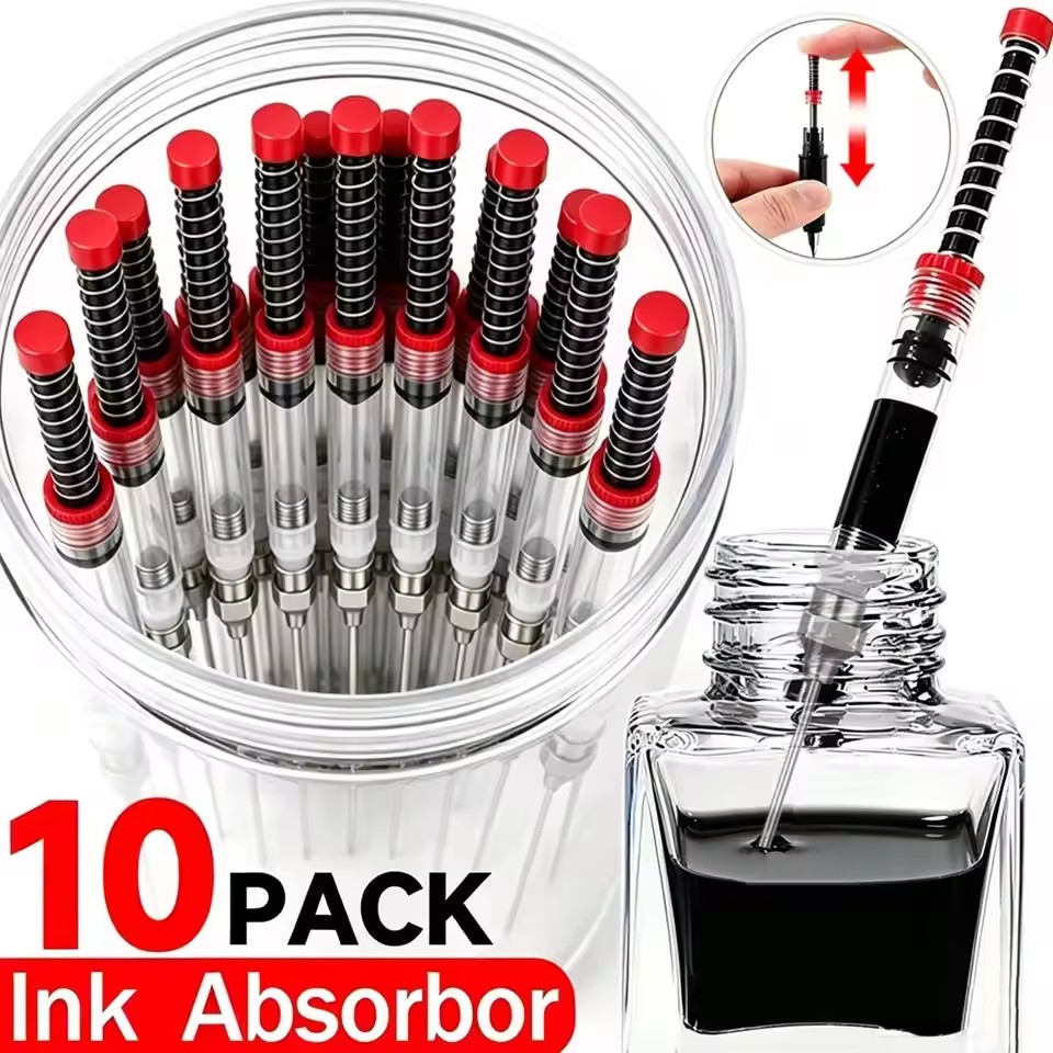 Fountain Pen Converter Ink Suction - 1-10 Stück Füllfederhalter-Tintenfüller, Tintenpenspritze, Absorptionsgerät, Werkzeug,