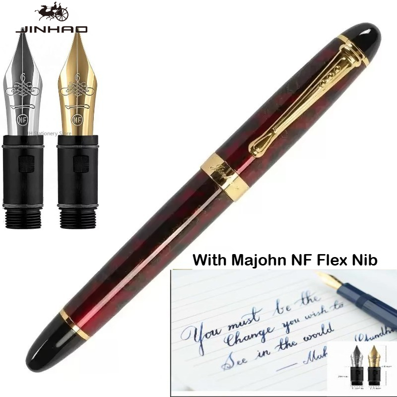 Fountain Pen Calligraphy Flex Nib - JINHAO X450 Füllfederhalter mit Majohn NF