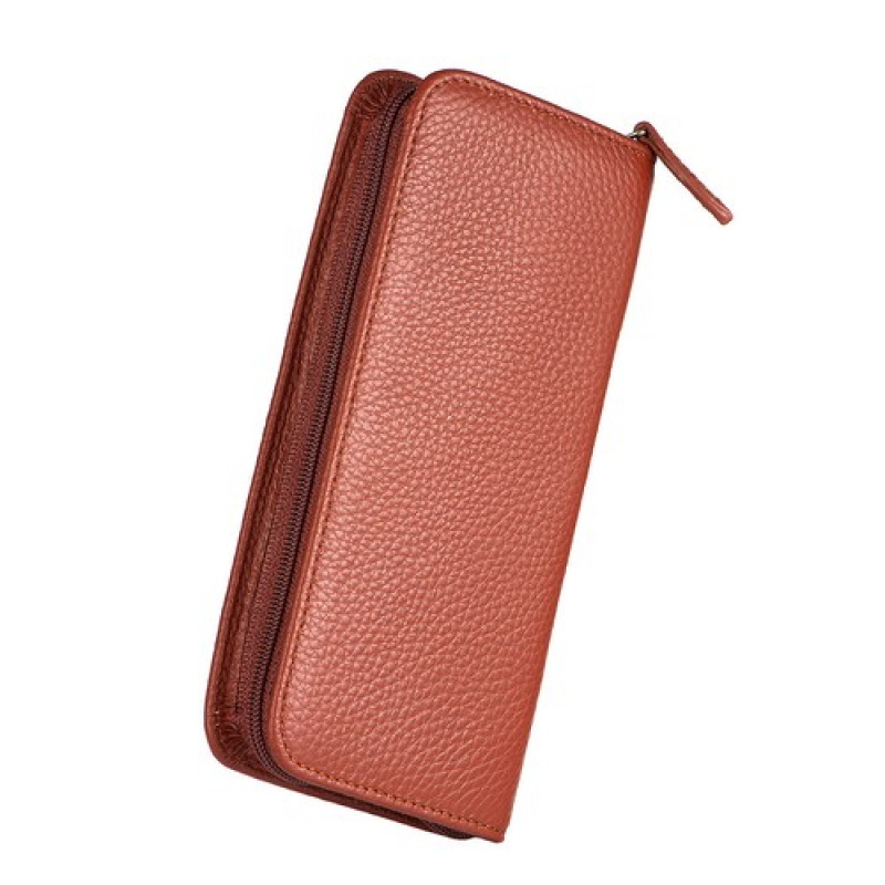 Leather Fountain Pen Case 3 Slots Pouch - A+ Füllfederhalteretui aus echtem Leder mit