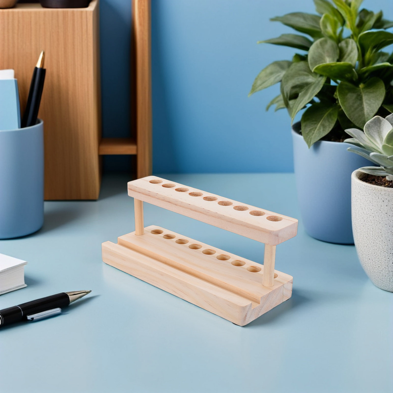 Holz-Handyständer mit Stifthal – Wooden Fountain Pen Desk Stand Holder Bewertung und Preis