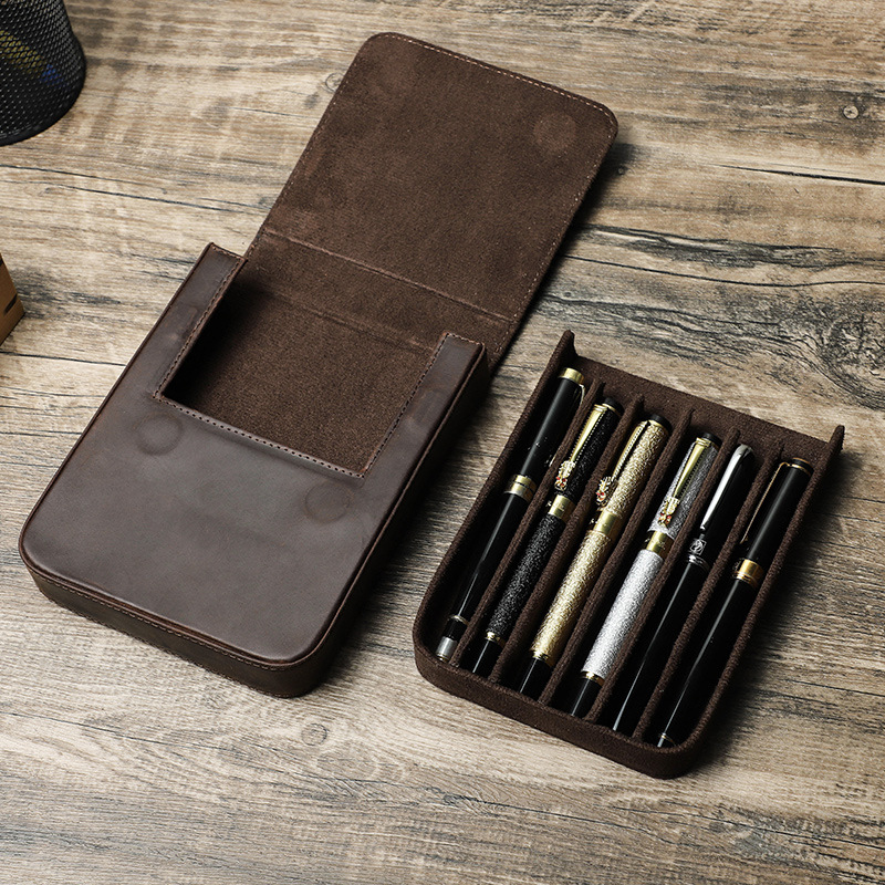 Luxuriöses Echtleder 2/3/6/12  – Leather Fountain Pen Case 3 Slots Pouch Bewertung und Preis