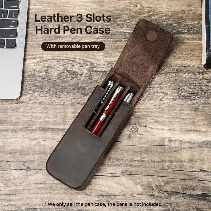 Luxuriöses Echtleder 2/3/6/12  – Leather Fountain Pen Case 3 Slots Pouch Bewertung und Preis