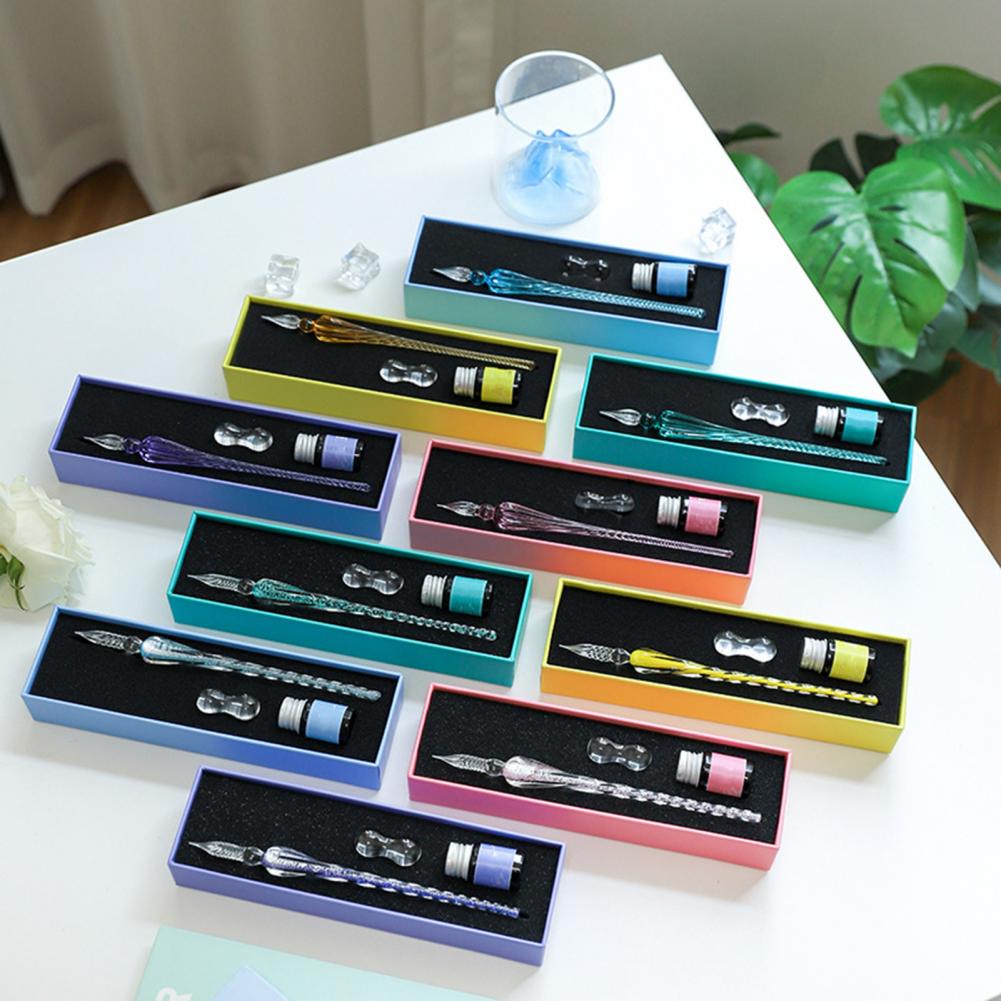 Glas-Tauchstift-Set mit Tinte  – Glass Dip Pen Calligraphy Ink Set Bewertung und Preis