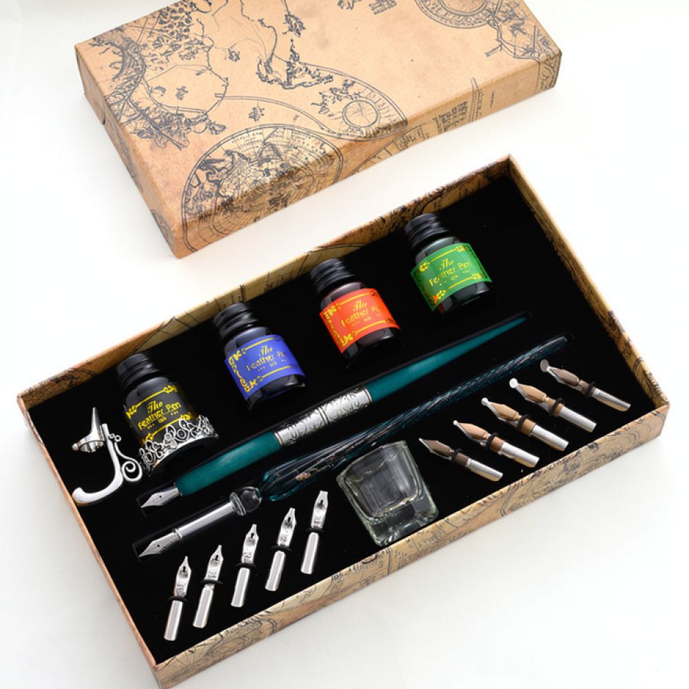 Hochwertiges Glas-Füllfeder-Se – Glass Dip Pen Calligraphy Ink Set Bewertung und Preis
