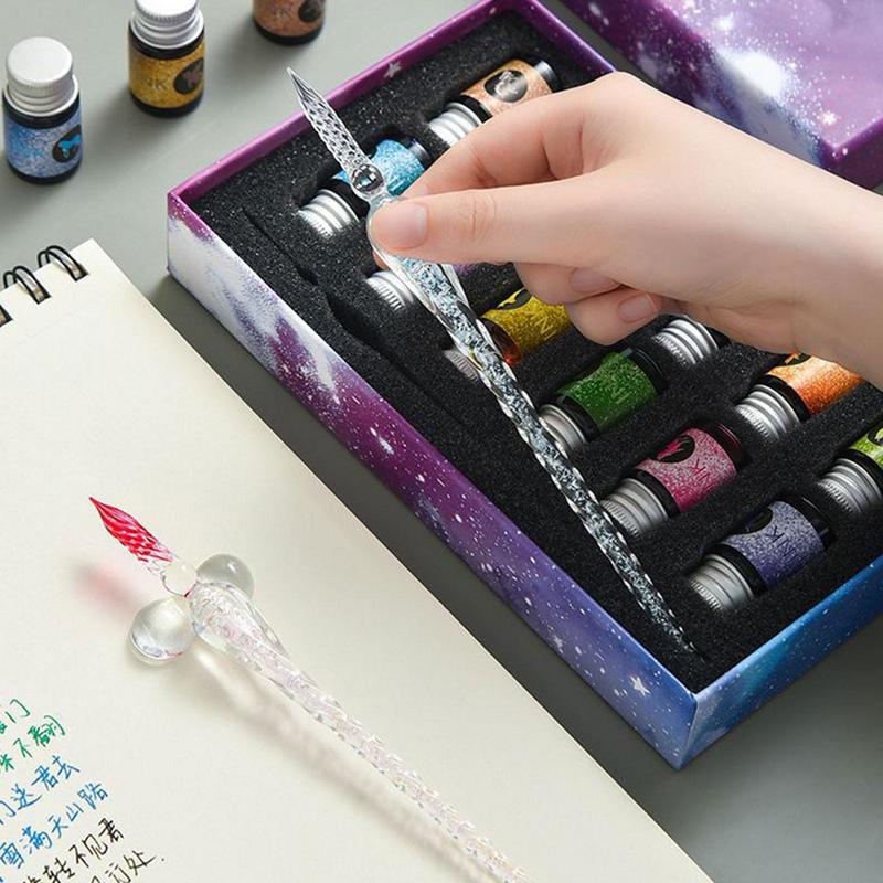 Neue Kristall Glas Stift Starr – Glass Dip Pen Calligraphy Ink Set Bewertung und Preis