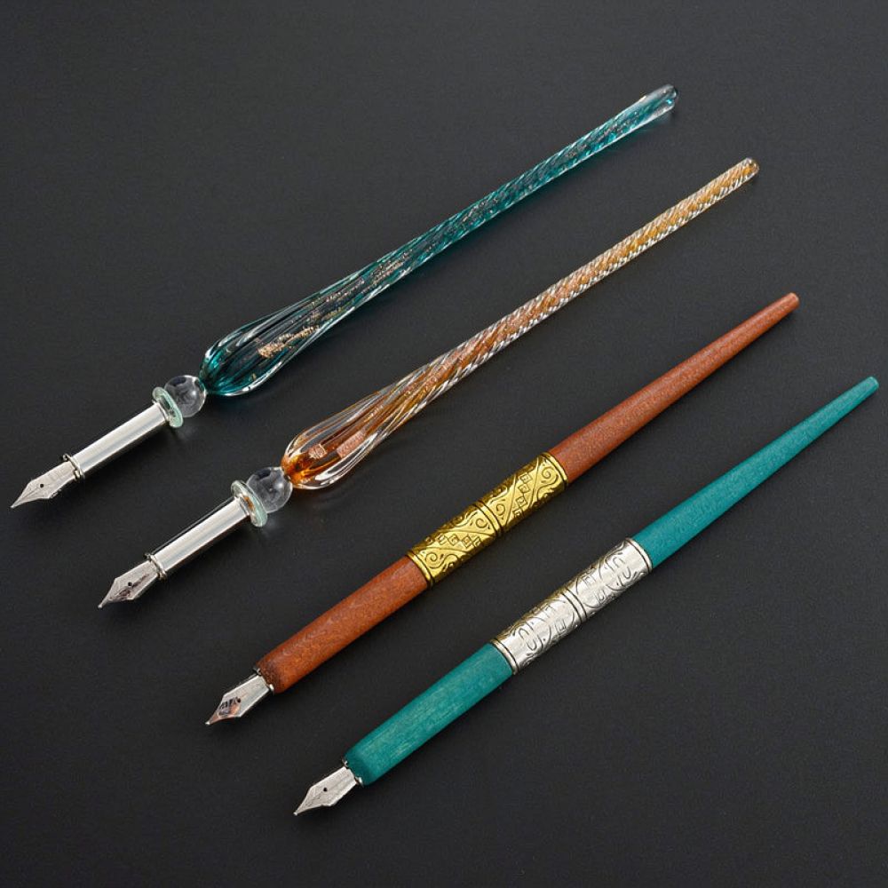 Modernes Glas-Füllfederhalter- – Glass Dip Pen Calligraphy Ink Set Bewertung und Preis
