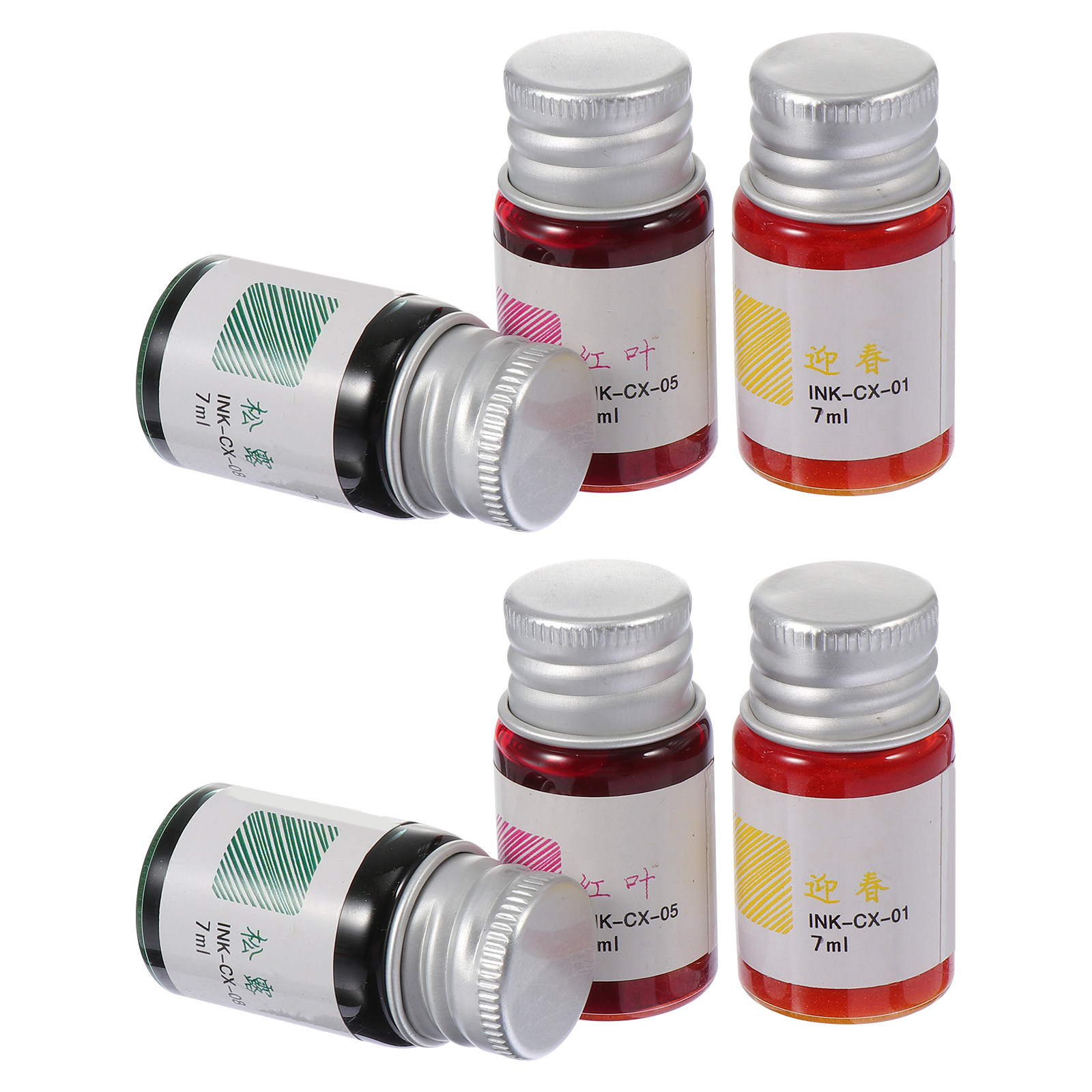 6-teiliges Vintage-Farbtinten- – Glass Dip Pen Calligraphy Ink Set Bewertung und Preis