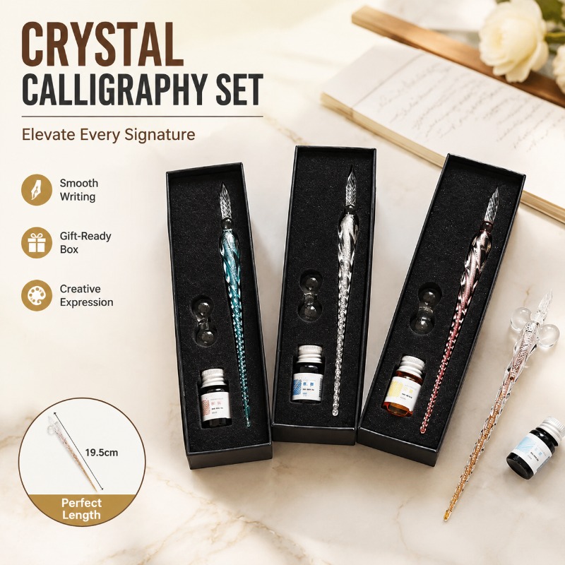 Kristallglas-Tauchstift-Set mi – Glass Dip Pen Calligraphy Ink Set Bewertung und Preis