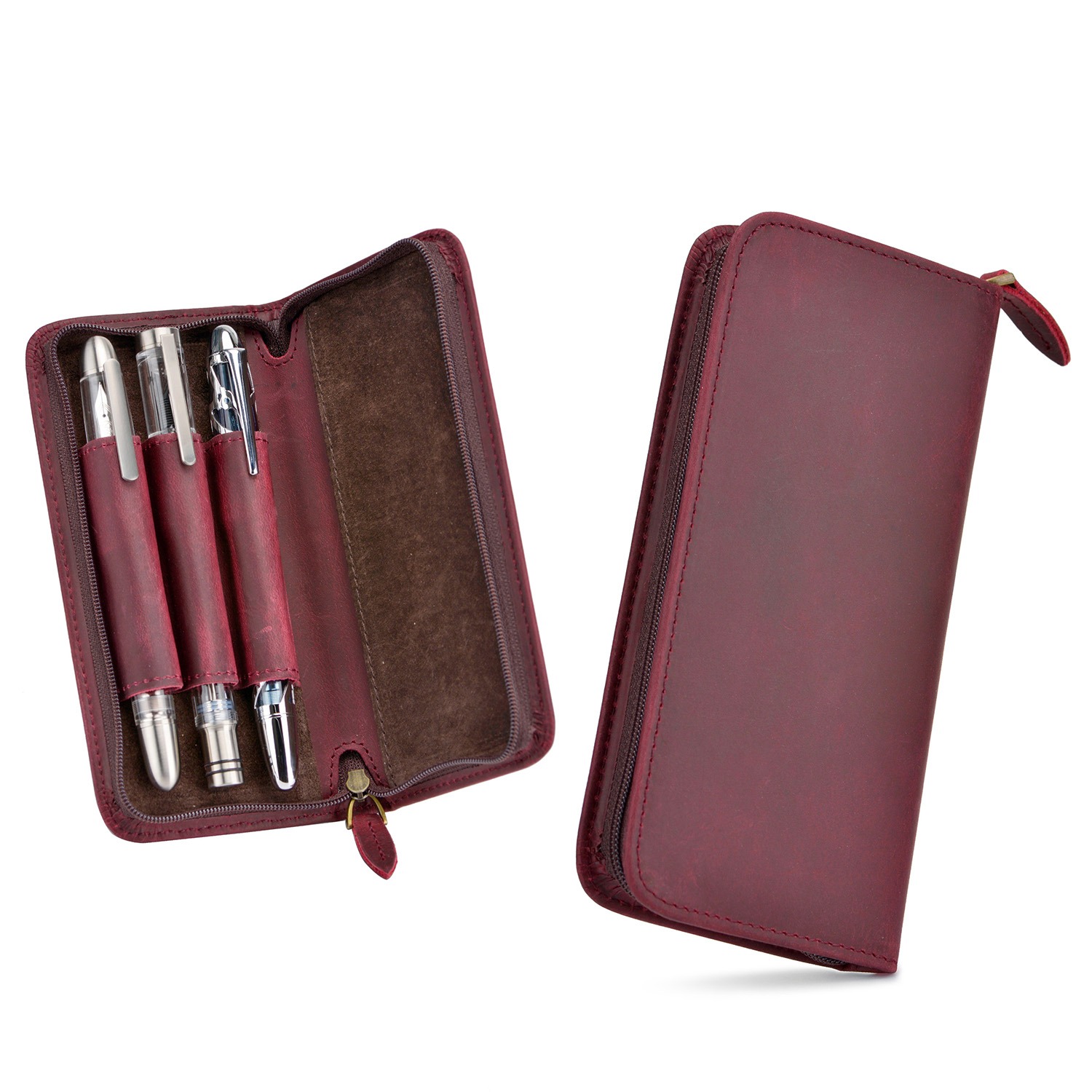 Asvine Luxus 3 Slots Füll fede – Leather Fountain Pen Case 3 Slots Pouch Bewertung und Preis