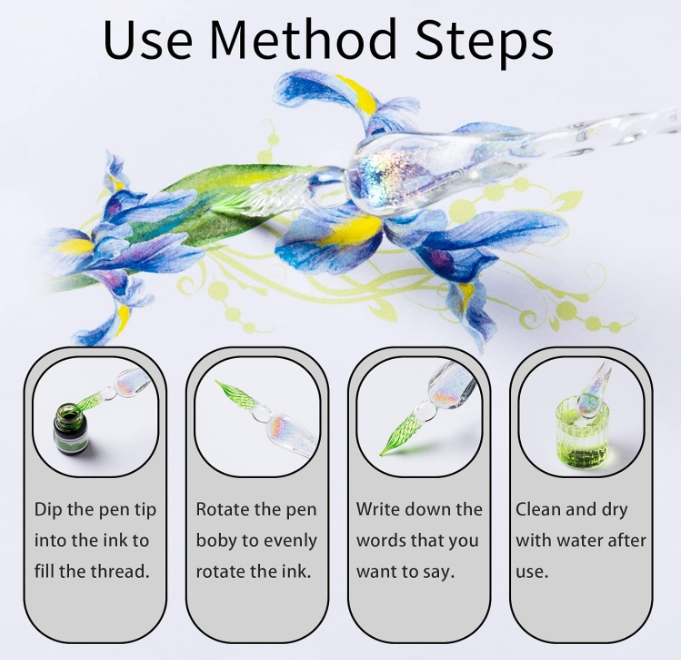Handgefertigtes Dip-Pen- und T – Glass Dip Pen Calligraphy Ink Set Bewertung und Preis