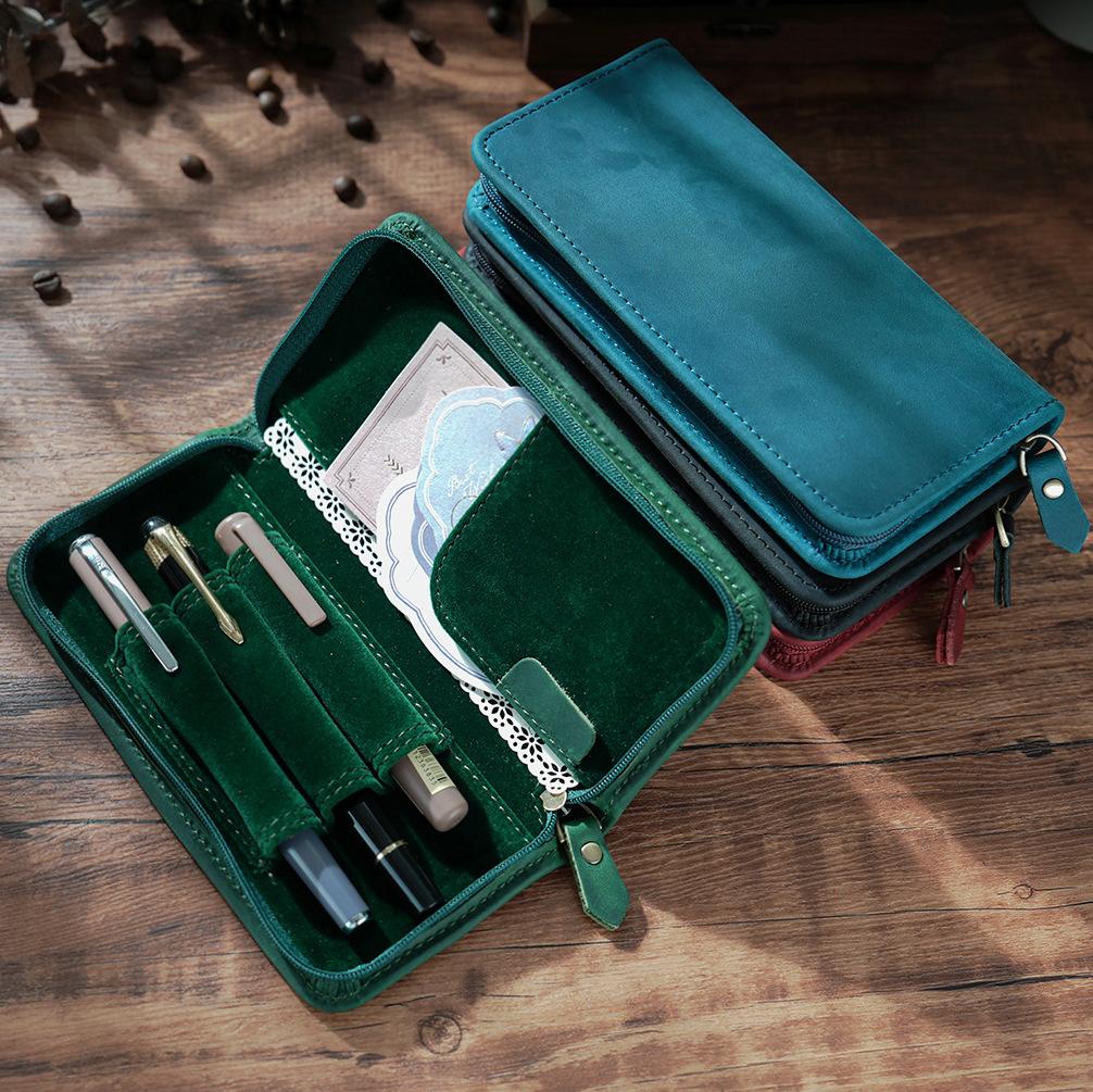 3-Fach Leder-Stifttasche Vinta – Leather Fountain Pen Case 3 Slots Pouch Bewertung und Preis
