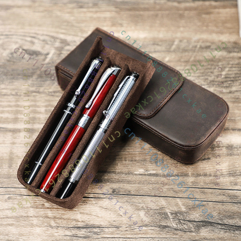 Vintage Crazy Horse Leder Stif – Leather Fountain Pen Case 3 Slots Pouch Bewertung und Preis
