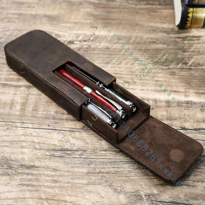 Vintage Crazy Horse Leder Stif – Leather Fountain Pen Case 3 Slots Pouch Bewertung und Preis
