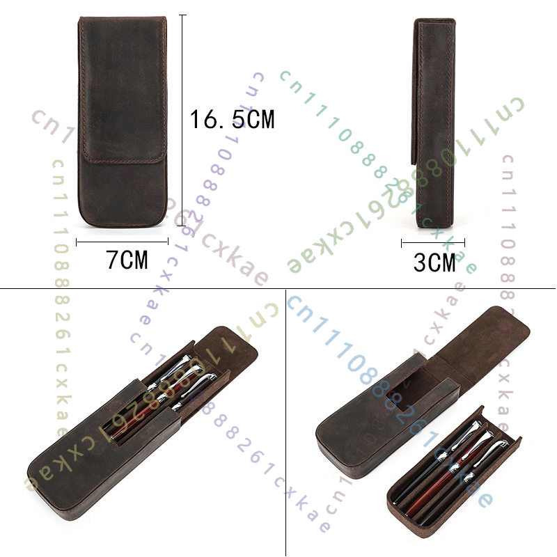 Vintage Crazy Horse Leder Stif – Leather Fountain Pen Case 3 Slots Pouch Bewertung und Preis