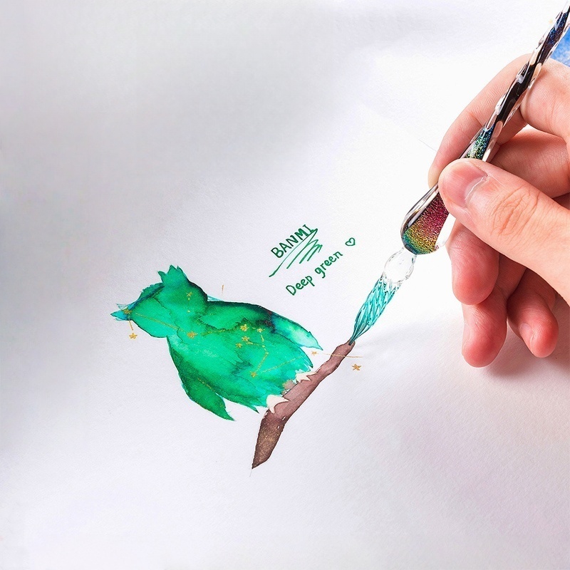 12-Farben Schimmerndes Goldpul – Glass Dip Pen Calligraphy Ink Set Bewertung und Preis