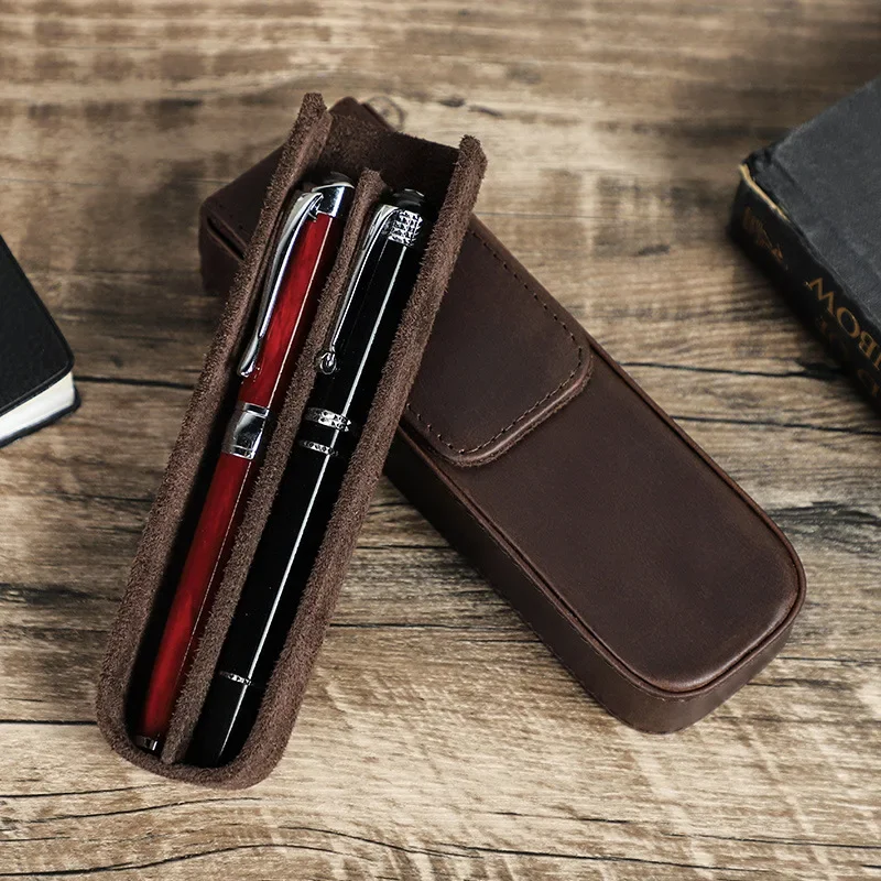 Luxus Echtes Leder 2/3/6/12 Sl – Leather Fountain Pen Case 3 Slots Pouch Bewertung und Preis