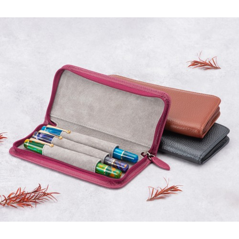 A+ Füllfederhalteretui aus ech – Leather Fountain Pen Case 3 Slots Pouch Bewertung und Preis