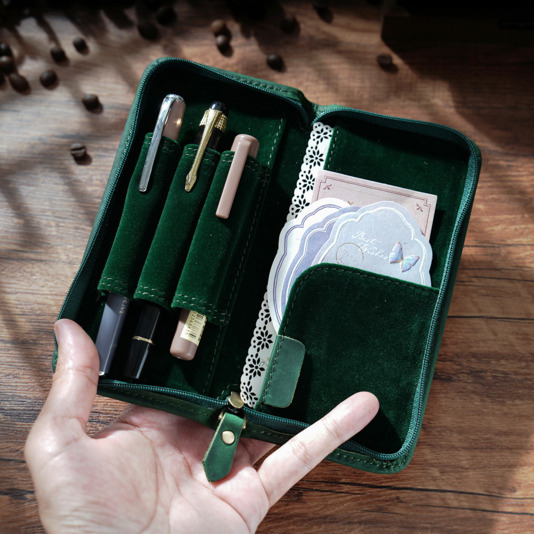 Crazy Horse Echtleder Stiftetu – Leather Fountain Pen Case 3 Slots Pouch Bewertung und Preis