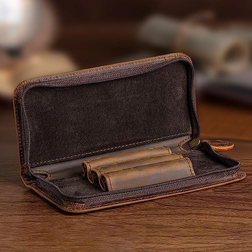 Asvine Vintage Leder Füll fede – Leather Fountain Pen Case 3 Slots Pouch Bewertung und Preis