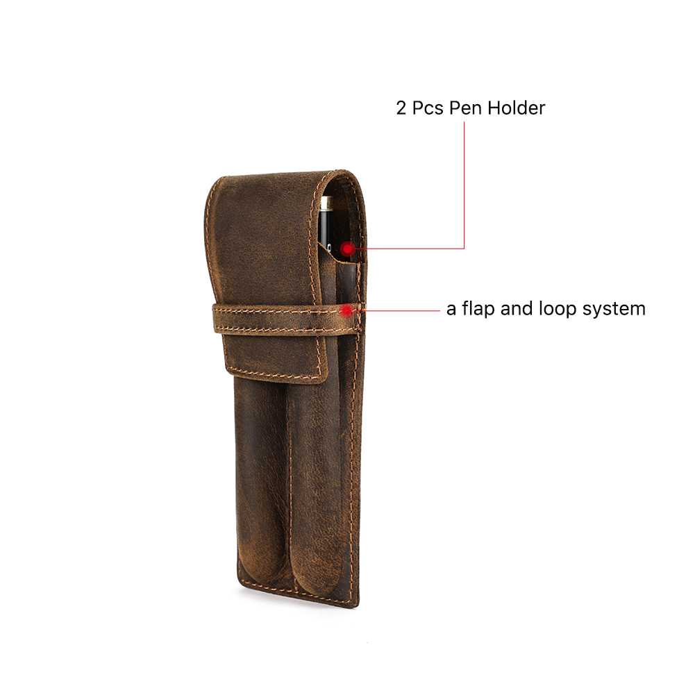 Luxus echtem rindsleder vintag – Leather Fountain Pen Case 3 Slots Pouch Bewertung und Preis