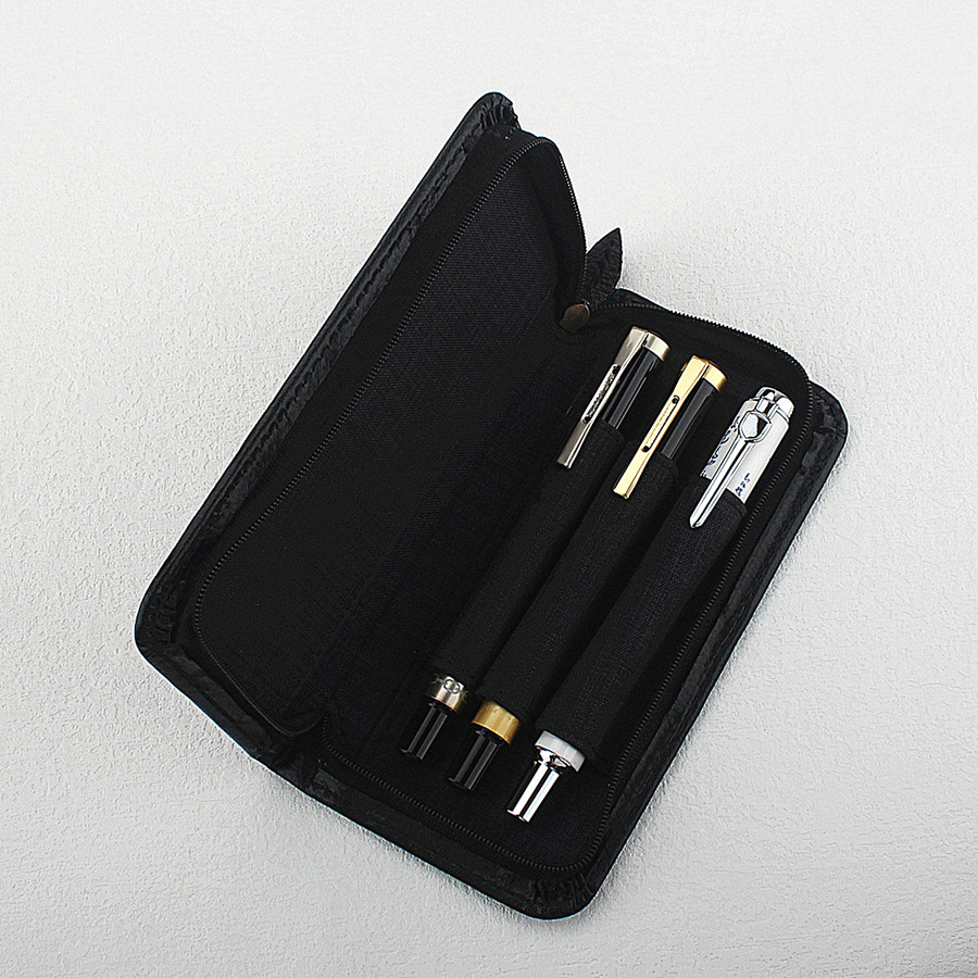 PU-Leder Füllfederhalter-Etui  – Leather Fountain Pen Case 3 Slots Pouch Bewertung und Preis