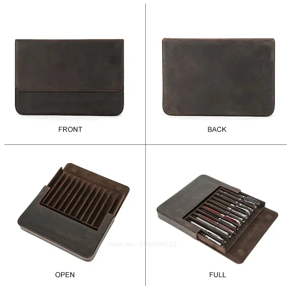 Hochwertiges Echtleder-Etui fü – Leather Fountain Pen Case 3 Slots Pouch Bewertung und Preis
