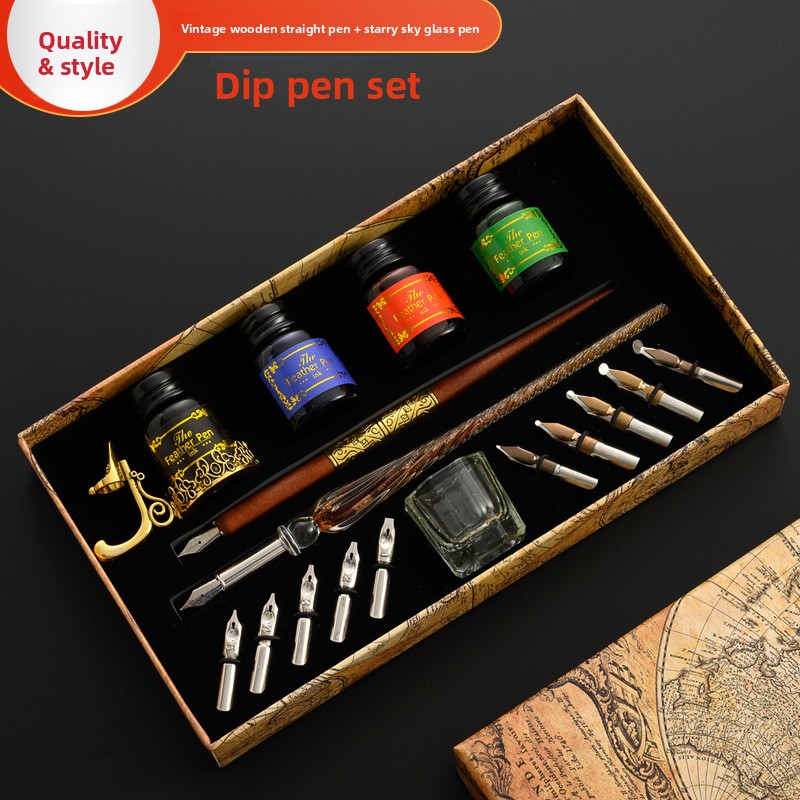 Glas-Füllfederhalter-Set mit g – Glass Dip Pen Calligraphy Ink Set Bewertung und Preis