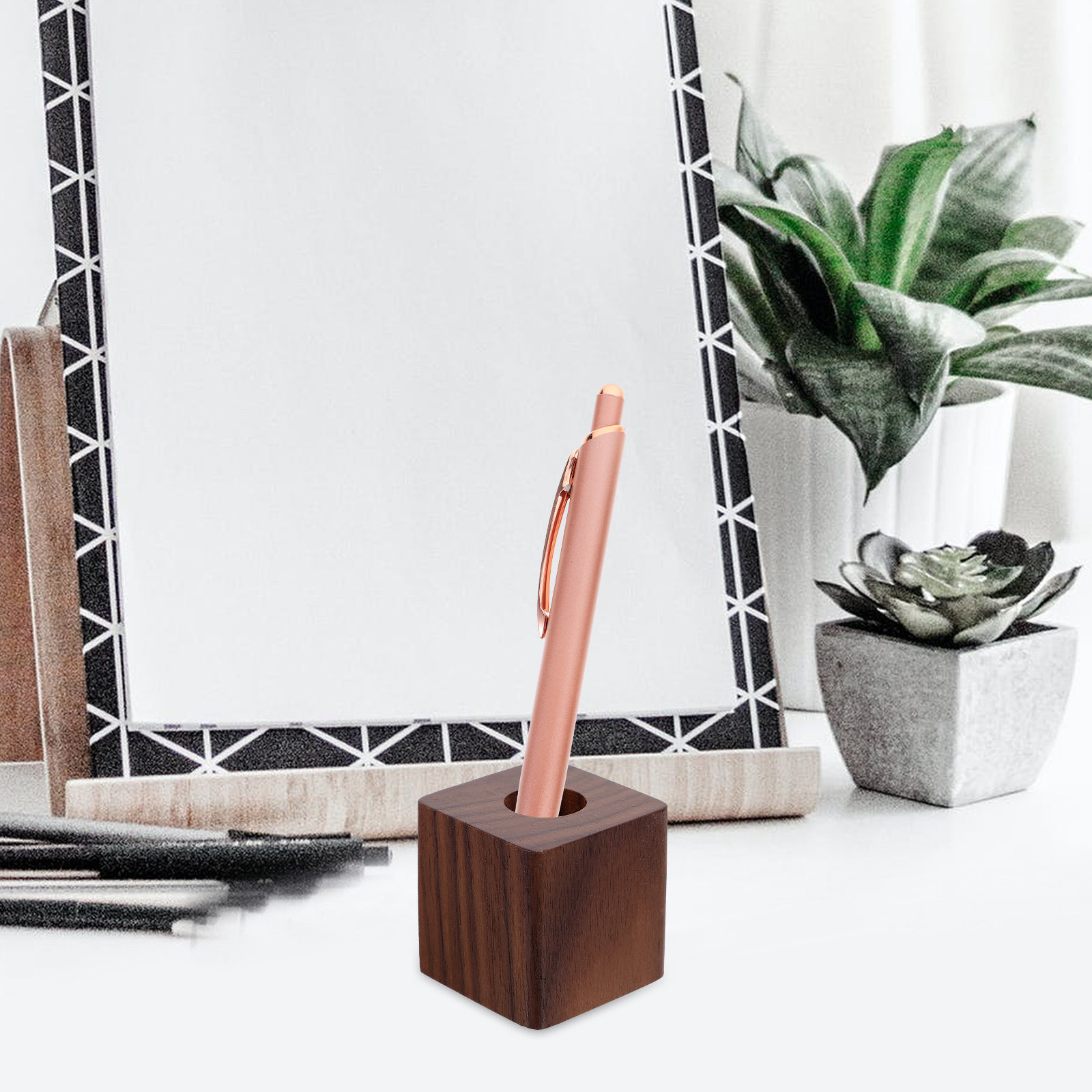 Stifthalter aus Walnussholz fü – Wooden Fountain Pen Desk Stand Holder Bewertung und Preis